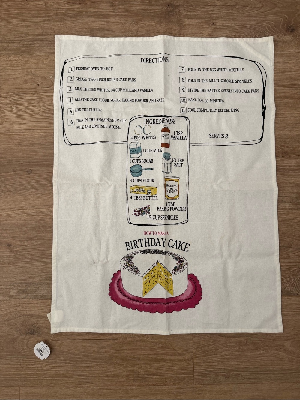Anthropologie Birthday Cake Tea Towel